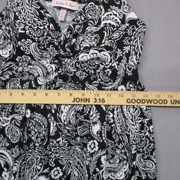 Harlow & Rose Shoulder stripe A-Line Dress Black & White Women Size | S - Picture 5 of 10